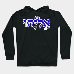 Elijah Biblical Hebrew Name Hebrew Letters Personalized Hoodie